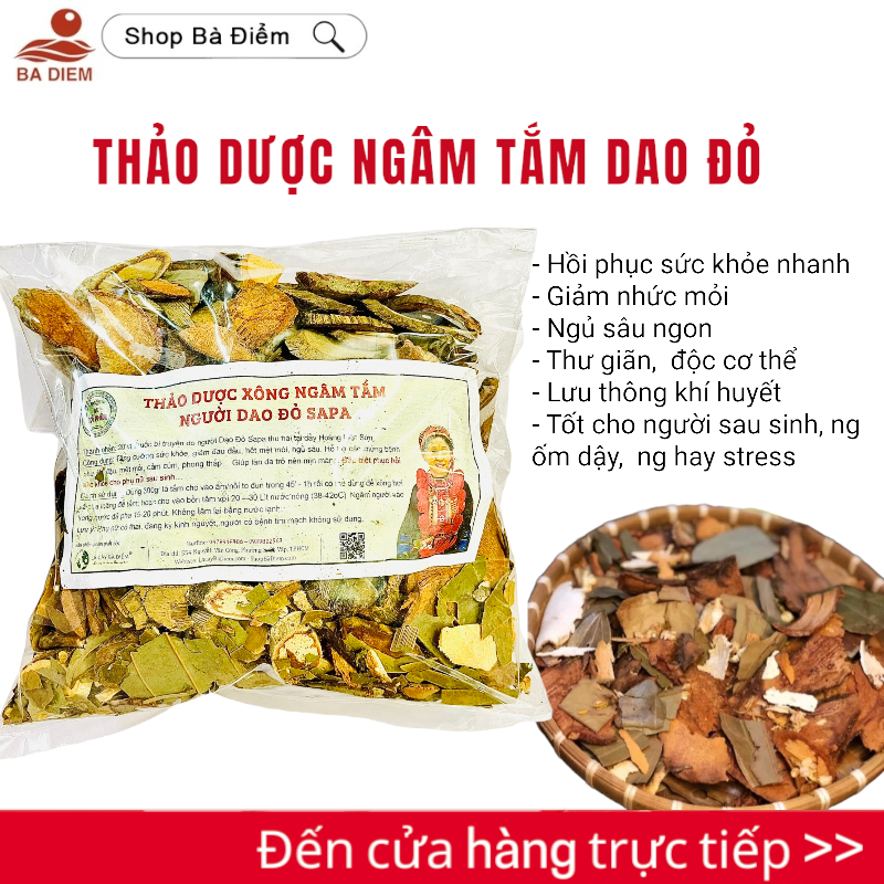 Lá tắm người dao đỏ, thuốc tắm sau sinh