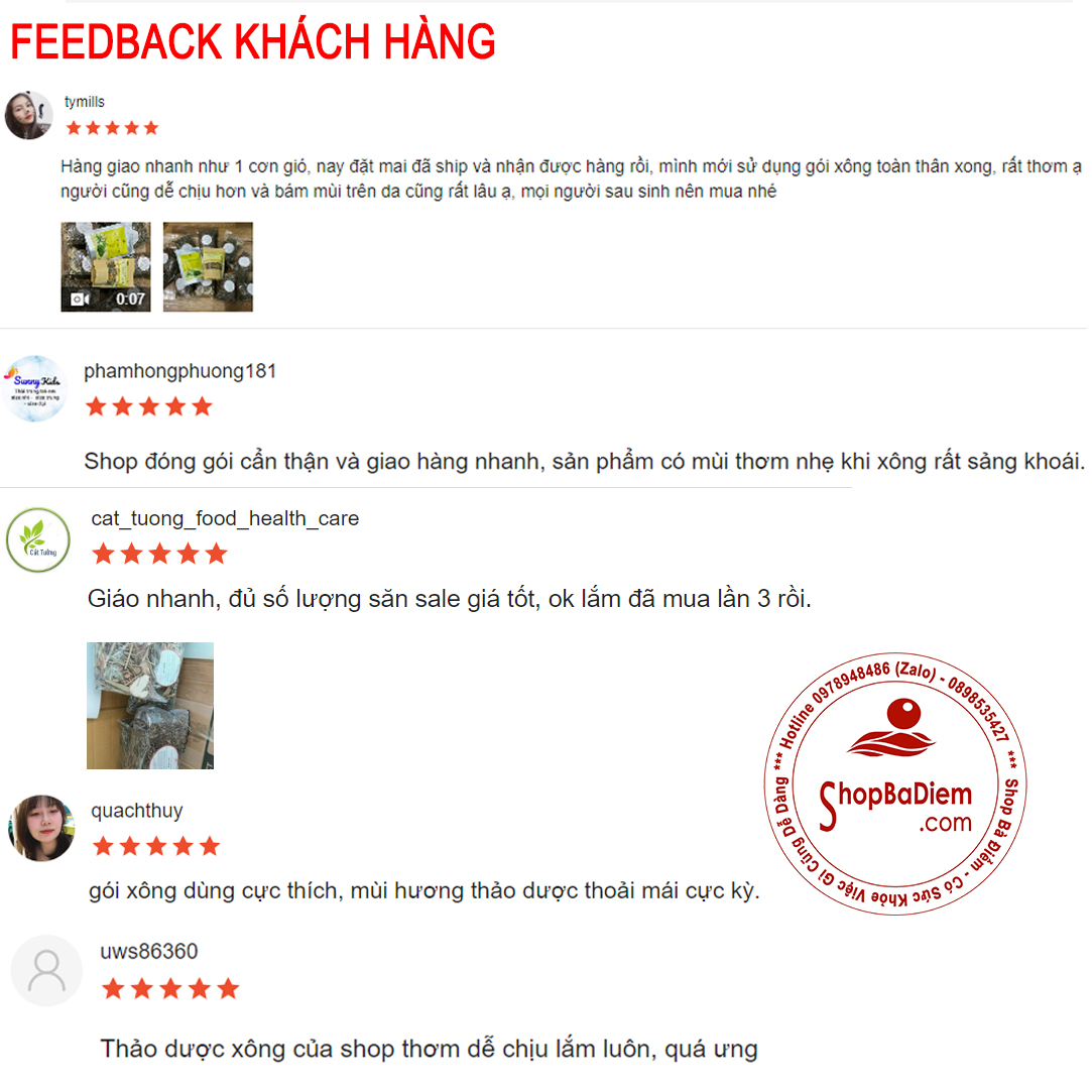 Gói Lá Xông Sau Sinh | Thảo Dược Xông Bà Đẻ | Lá Xông Sản Phụ Phục Hồi Nhanh, Chống Trầm Cảm -shop Bà Điểm