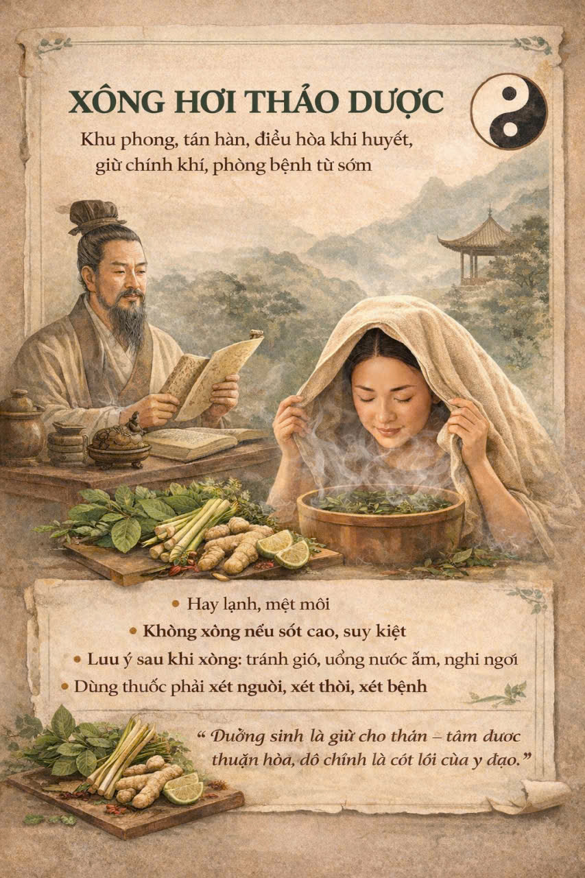 dưỡng sinh - phong hàn - phòng bệnh - xông hơi thảo dược